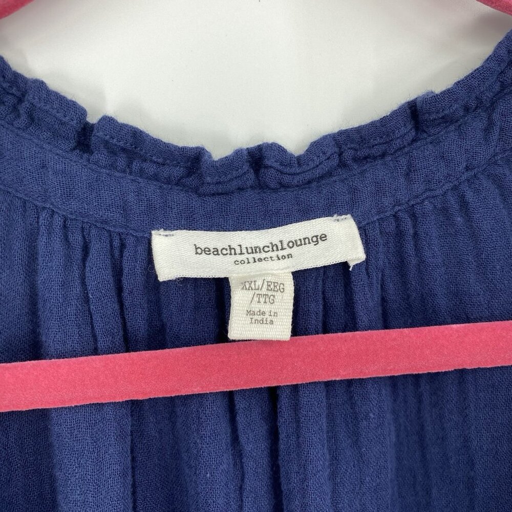 Beachlunchlounge Size XXL Cotton Gauze Tiered Midi Dress Resort Vacation Coastal - Picture 6 of 14
